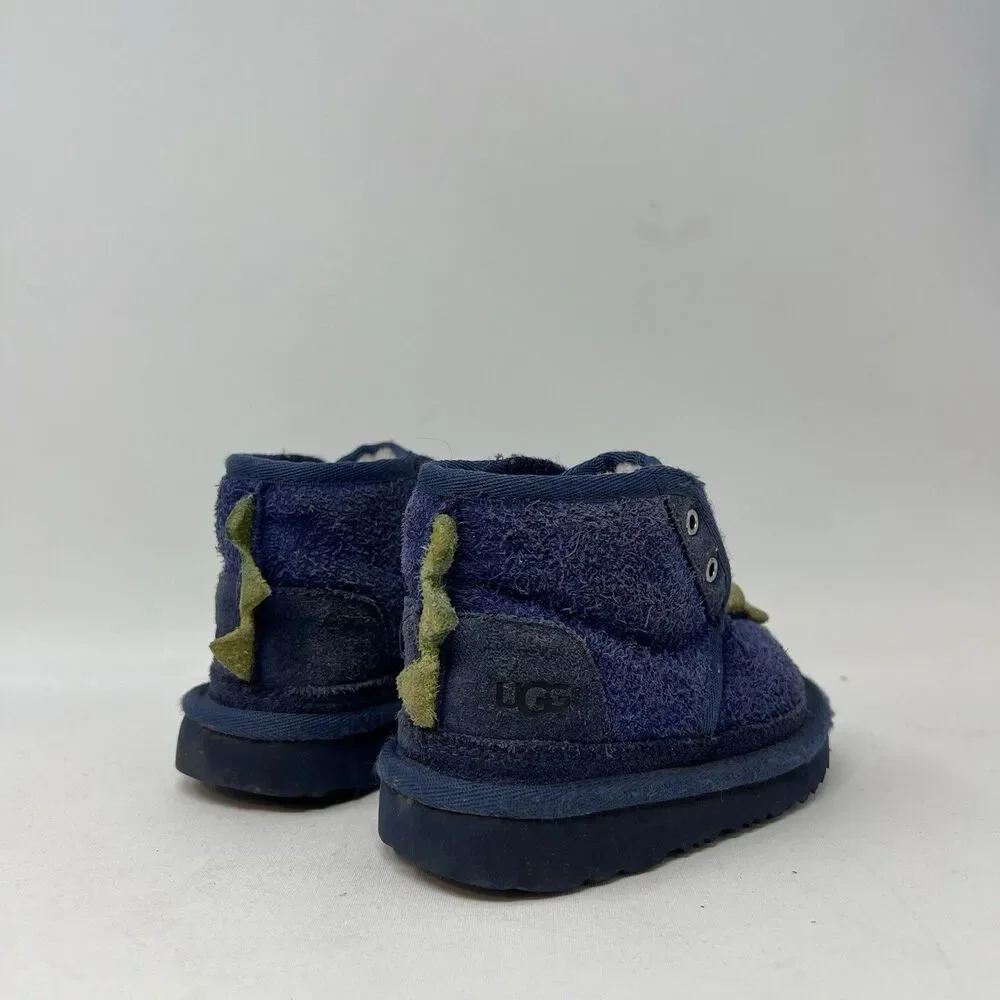 Ugg Australia Kid's sz 6 Dydo Neumel II Dinosaur Navy Blue Boots Toddler Boy